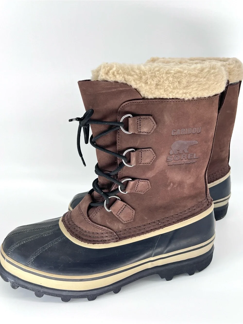SOREL Men's Caribou Winter Boots Sz 11 Brown Winter Waterproof Outdoors